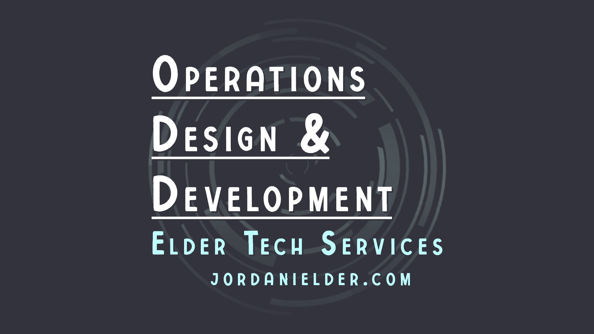 Contact Jordan Elder for Tech Services